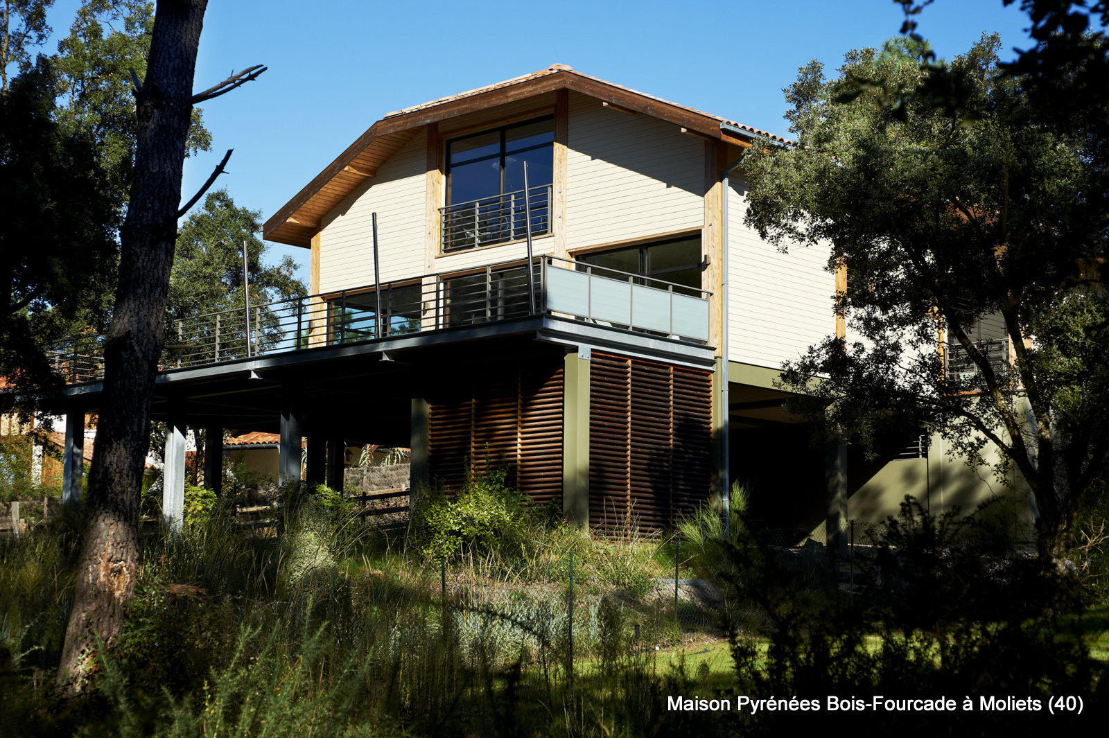 Maison bois d'architecte à Moliets (Landes, 40)