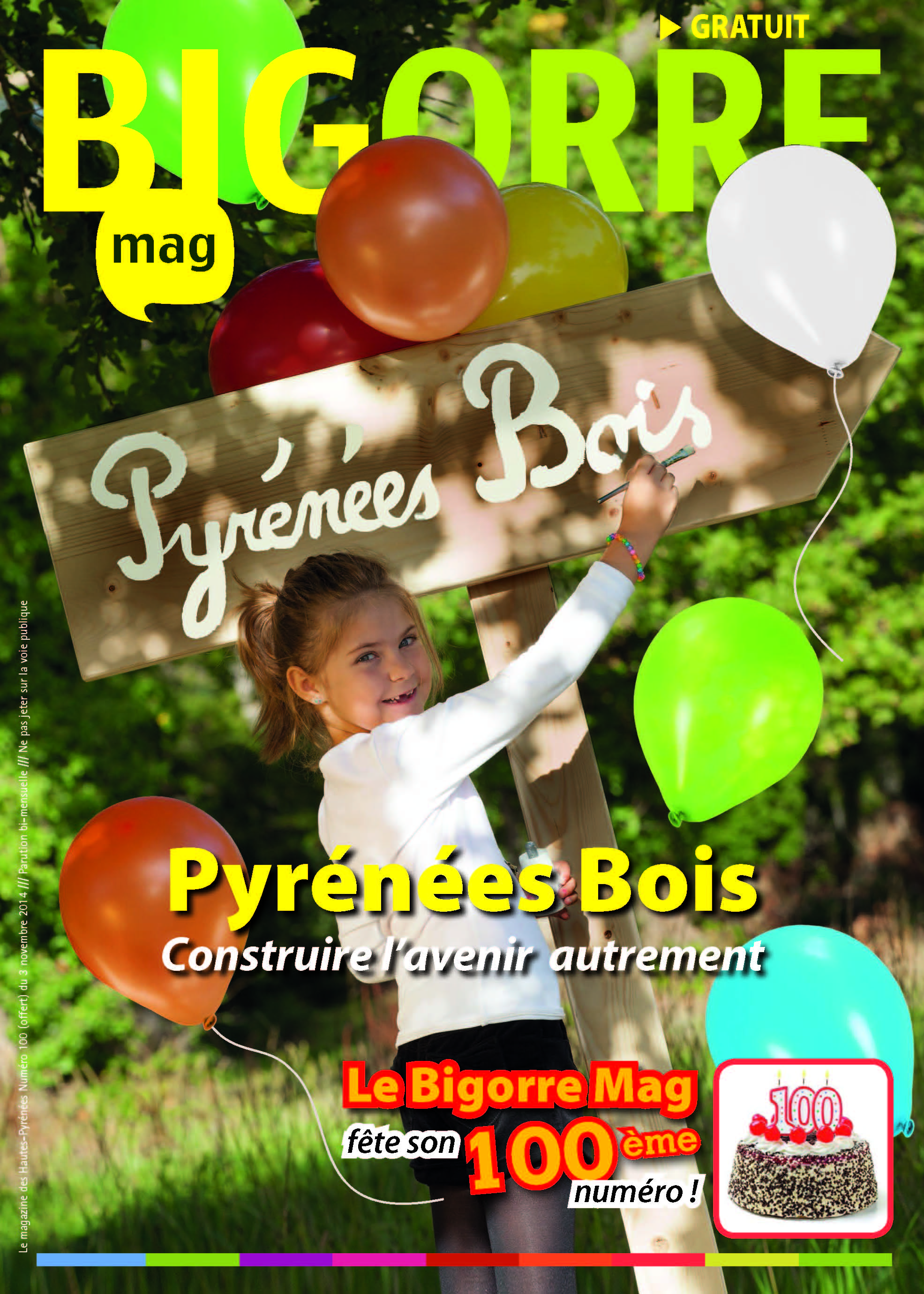 Bigorre Mag n° 100 couverture PYRENEES BOIS oct 2014