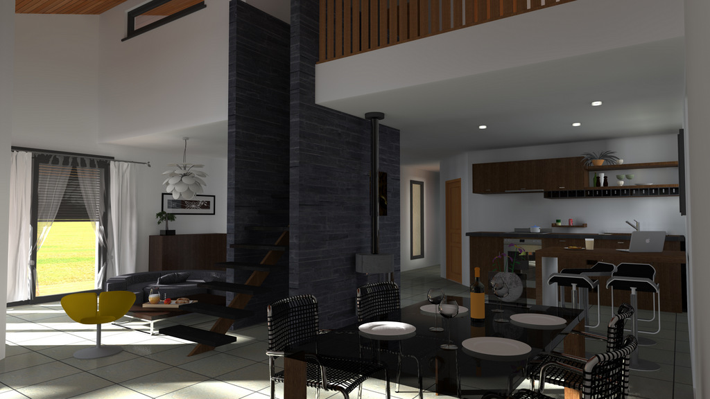 Projet maison Design à Lagarde-Hachan (32) | Pyrénées Bois - Maisons ...